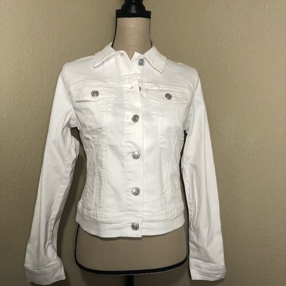 NWT NINE WEST WHITE DENIM JACKET LAST ONE SIZE SMALL - Picture 4 of 8